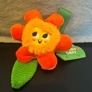 Bark Box Dorothy Daisy Orange Flower Springtime Tug Strap Plush M Dog Toy NWT